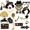 StaticPoster; 42Pcs 1920s Gatsby Photo Booth Props Roaring 20's Party Photo Props,1920s Supplies for Luxury Speakeasy Gangster Twenties Art Deco Jazz; Category:Party Decorations; Image:3